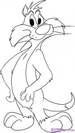 how-to-draw-sylvester-the-cat- 