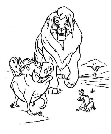 Disney Cartoons Simba Coloring Pictures | Disney Cartoons 