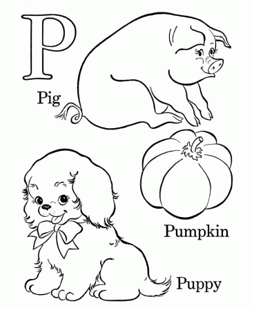 Litters P Colouring Pages