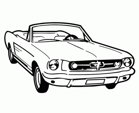 11 mustang Colouring Pages