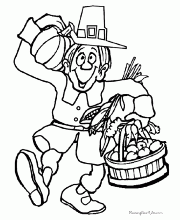 Happy Thanksgiving Coloring Book Picture 028