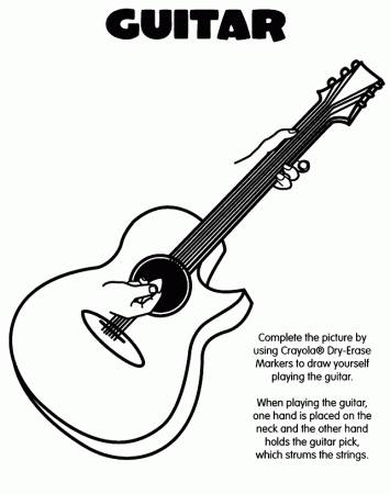 Guitar-coloring-4 | Free Coloring Page Site