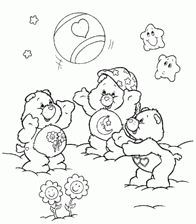 Baby Care Bears Coloring Pages | Coloring