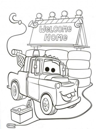 Download Mater Is On The Home Disney Cars Coloring Pages Or Print 