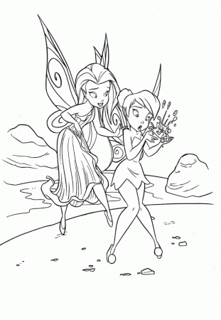 Tinkerbell And Silvermist Coloring Pages - Tinkerbell Cartoon 