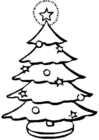 Free Printable Christmas Tree Coloring Pages Online #