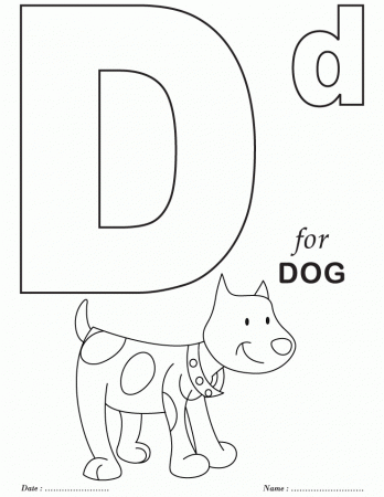 Printables Alphabet D (DOG) Coloring Sheets | Coloring Pages