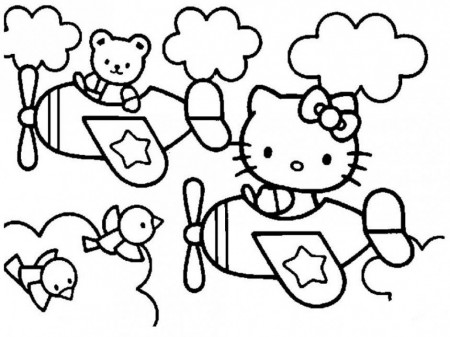 Cute Hello Kitty Coloring Pages Hello Kity Coloring Pages 239820 