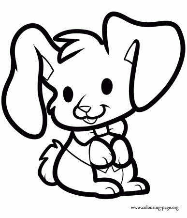rabbits and bunnies lovely rabbit sitting coloring page