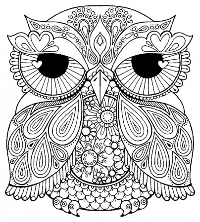 Printable Coloring Pages Mandalas Owl