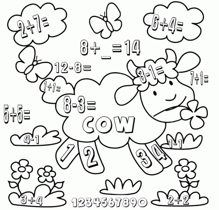 Add and Subtract Kindergarten Math Worksheets Coloring Pages - Coloring Cool