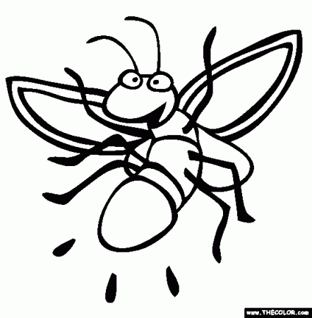 Firefly Coloring Page | Free Firefly Online Coloring