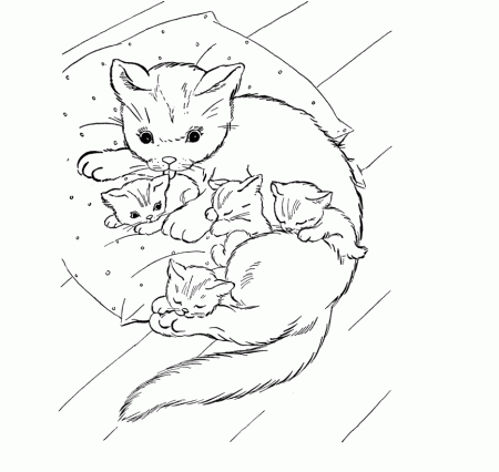 Adorable Cat Coloring Pages - Coloring Pages For All Ages