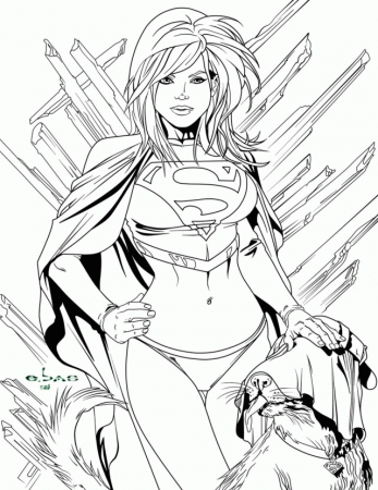 Superwoman Coloring Pages - Coloring Page