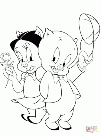 Porky Pig coloring page | Free Printable Coloring Pages