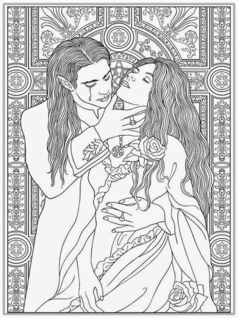 Romantic People Coloring Pages For Adult www ...
