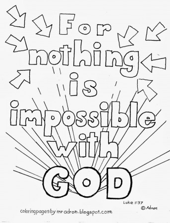 Coloring Pages for Kids by Mr. Adron: Nothing is Impossible for ...
