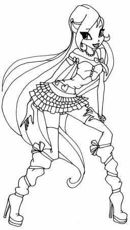 Winx Club Coloring Pages Bloom - High Quality Coloring Pages