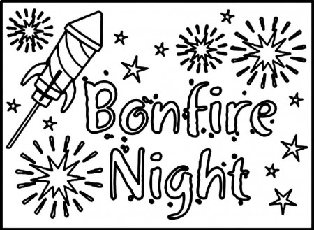 Bonfire Night 4 Coloring Page - Free Printable Coloring Pages for Kids