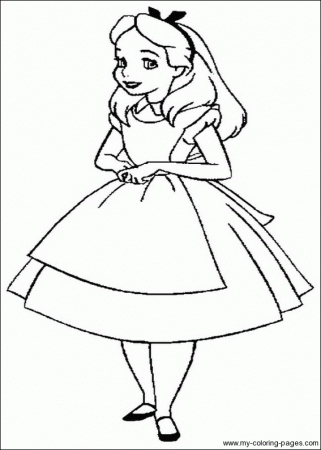 Coloring For Kids Alice In Wonderland Coloring New On Free ...