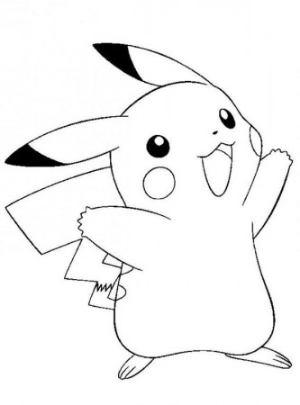 Pikachu Pokemon Black and White Coloring Pages – Print Pokemon ...