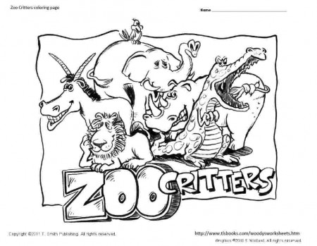 Zoo Critters Coloring Page