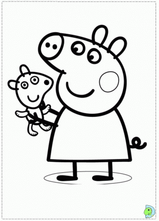 Reading Peppa Pig Coloring Pages Printable Coloring Page Coloring ...