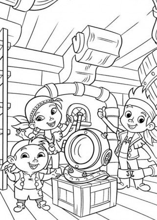 Jake Izzy and Chubby Found an Old Dive Helmet Coloring Page | Kids ...