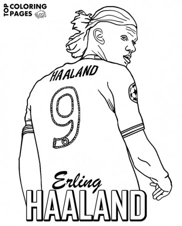 Erling Haaland coloring page sheet - Topcoloringpages.net