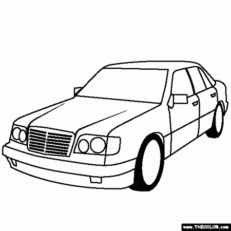 Mercedes Benz 500E coloring page | Color MB Cars