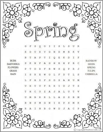 Printable Spring Word Puzzles | Spring words, Spring word search, Word  puzzles
