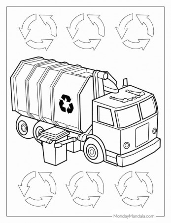 20 Garbage Truck Coloring Pages (Free PDF Printables)