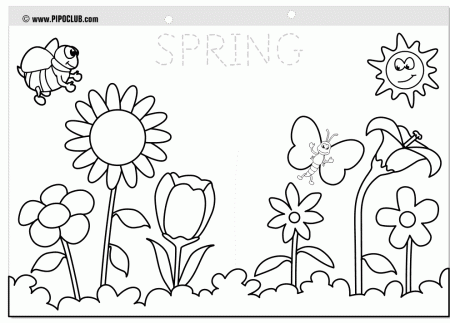 free spring coloring