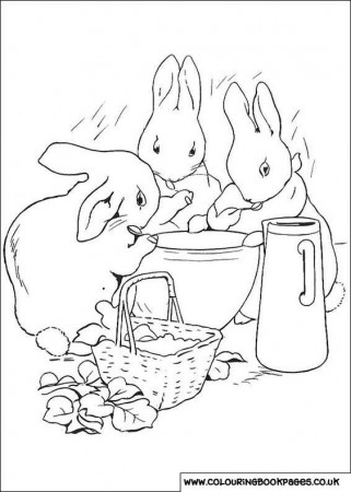 Peter Rabbit - Beatrix Potter Coloring Pages