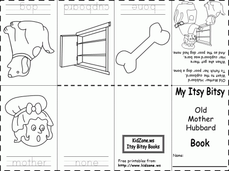 Old Mother Hubbard Coloring Page