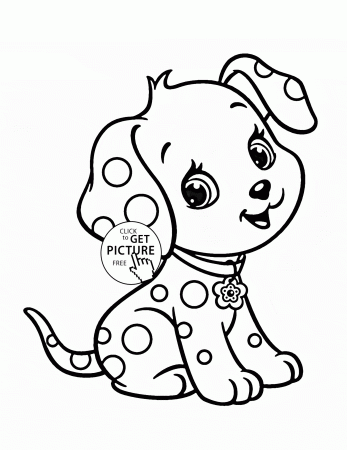 Cartoon Puppy coloring page for kids, animal coloring pages ...