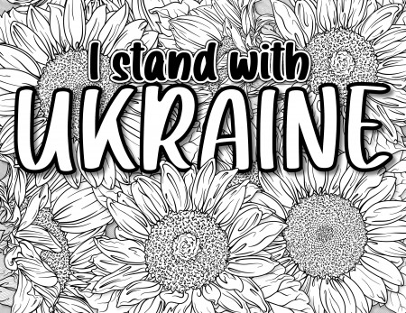 I made an “I Stand With Ukraine” Coloring Page! : r/Coloringbookspastime