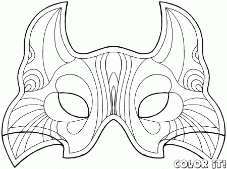 Mask Coloring Pages Printable - Coloring Page Photos