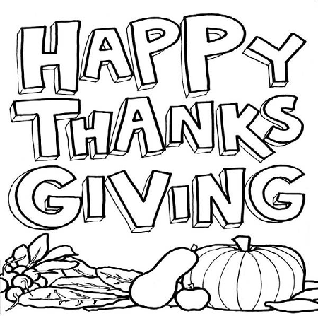 Blank Thanksgiving Coloring Pages - Coloring Pages For All Ages