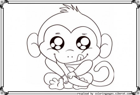 Baby Boy Monkey Coloring Page - Coloring Pages For All Ages