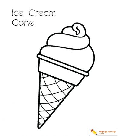 Ice Cream Coloring Page 09 | Free Ice Cream Coloring Page