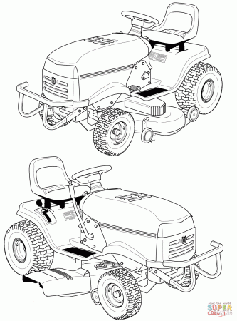 Husqvarna Riding Lawn Mower coloring page | Free Printable Coloring Pages
