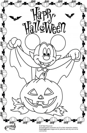 Minnie and Mickey Mouse Coloring Pages for Halloween | Halloween coloring  sheets, Mickey mouse coloring pages, Halloween coloring pages printable
