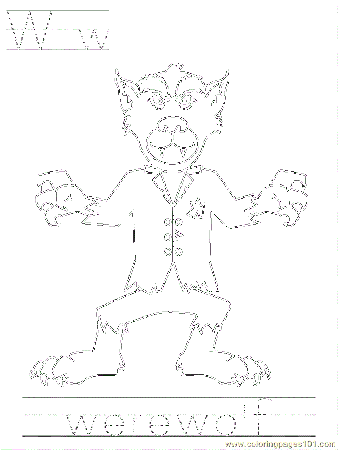 Bposter Werewolf Coloring Page - Free Others Coloring Pages :  ColoringPages101.com