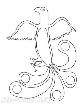Aboriginal Animal Bird Eagle Drawings Coloring Book Page | Free Coloring  Book Pages Printables