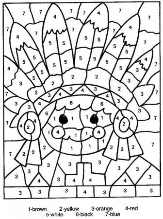 Color by number free printable coloring pages. Activity page for ...