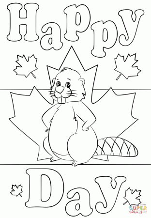 Happy Canada Day! coloring page | Free Printable Coloring Pages