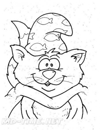 Cat Halloween Coloring Book Page | Free Coloring Book Pages Printables