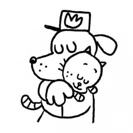 Dog Man Coloring Pages Clipart | Dog coloring page, Coloring pages ...