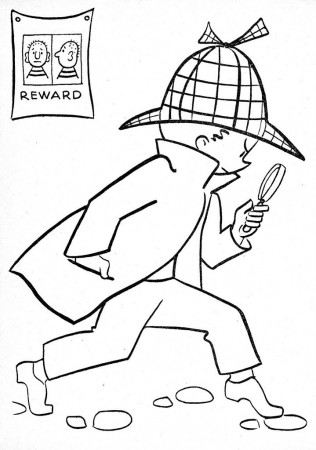 Detective | Coloring books, Coloring pages for kids, Coloring pages